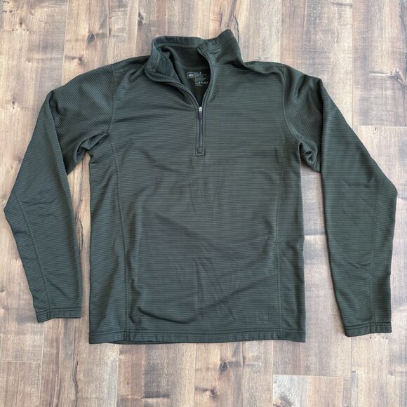 REI Polartec 1/4 Zip Green Pullover Long Sleeve Shirt Men's Medium Hiking Camp - Picture 1 of 6